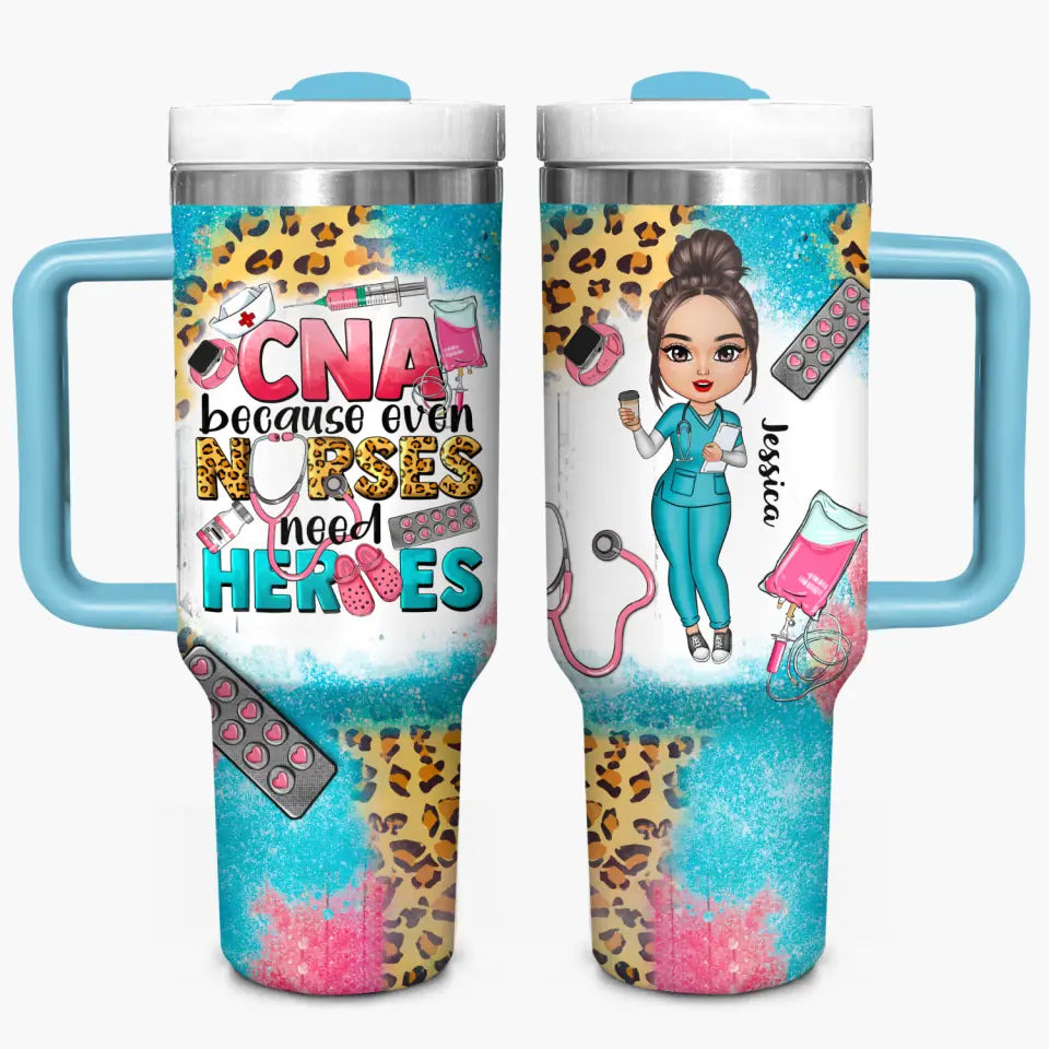 Nurse Life Custom Stanley Quencher 40Oz Stainless Steel Tumbler With Handle