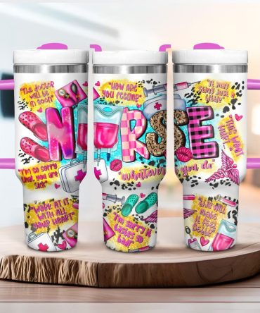 Nurse Life Custom Stanley Quencher 40Oz Stainless Steel Tumbler With Handle