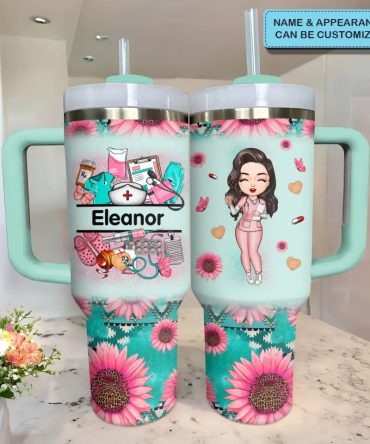 Nurse Life Custom Stanley Quencher 40Oz Stainless Steel Tumbler With Handle