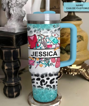 Nurse Life Custom Stanley Quencher 40Oz Stainless Steel Tumbler With Handle
