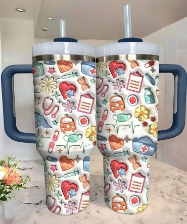 Nurse Scrubs Life Custom Stanley Quencher 40Oz Stainless Steel Tumbler With Handle