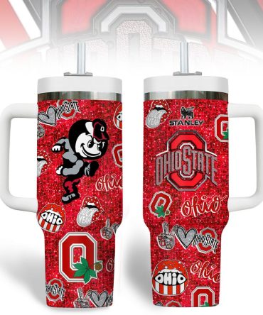 Ohio State Buckeyes Ncaa Sports Custom Stanley Quencher 40Oz Stainless Steel Tumbler With Handle