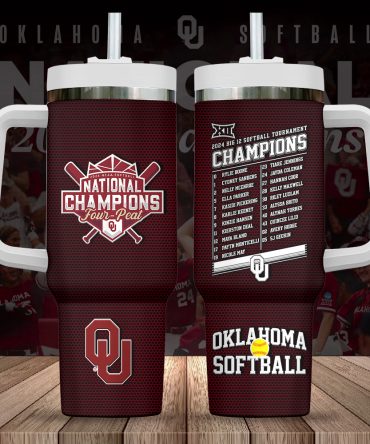 Oklahoma Sooners Ncaa Custom Stanley Quencher 40Oz Stainless Steel Tumbler With Handle