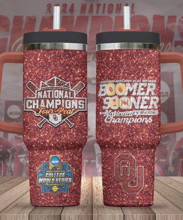 Oklahoma Sooners Ncaa Custom Stanley Quencher 40Oz Stainless Steel Tumbler With Handle