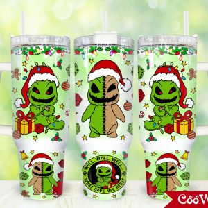 Oogie Boogie The Nightmare Before Christmas Cartoon Custom Stanley Quencher 40Oz Stainless Steel Tumbler With Handle