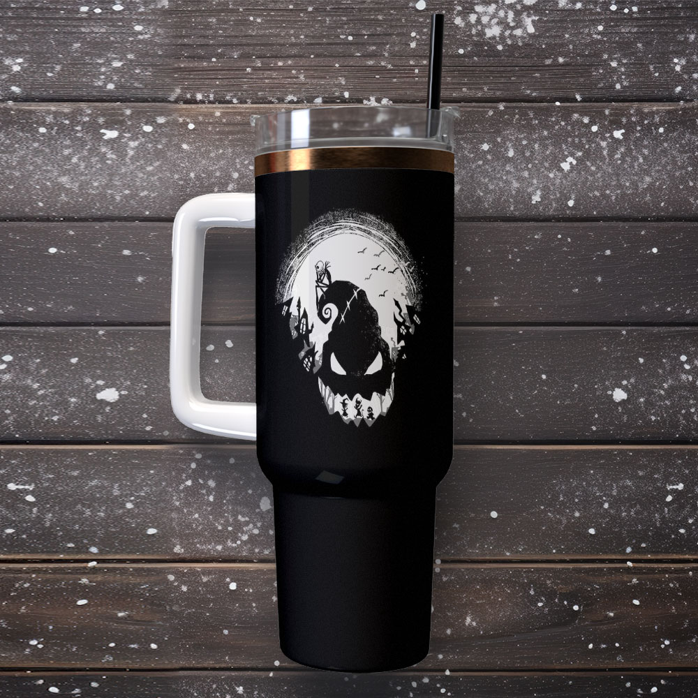 Oogie Boogie The Nightmare Before Christmas Movies Custom Stanley Quencher 40Oz Stainless Steel Tumbler With Handle - Image 2