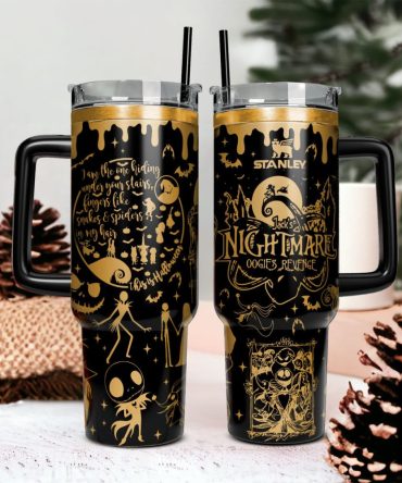 Oogie #8217;S Revenge The Nightmare Before Christmas Games Custom Stanley Quencher 40Oz Stainless Steel Tumbler With Handle