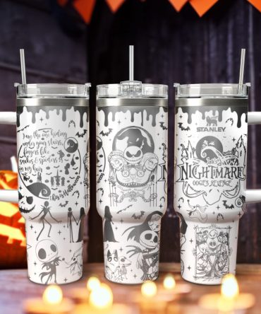 Oogie #8217;S Revenge The Nightmare Before Christmas Games Custom Stanley Quencher 40Oz Stainless Steel Tumbler With Handle
