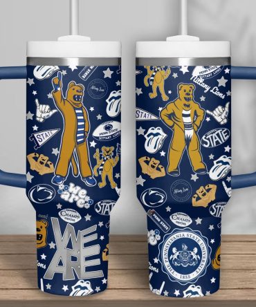 Penn State Nittany Lions Ncaa Custom Stanley Quencher 40Oz Stainless Steel Tumbler With Handle