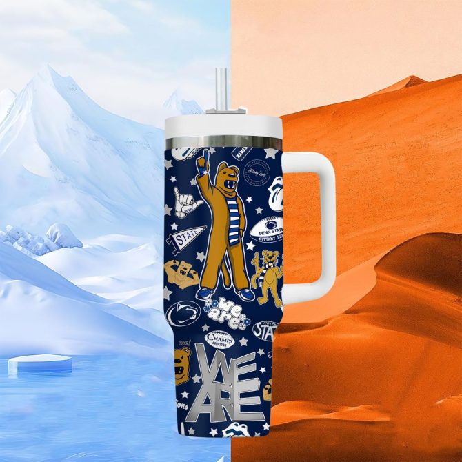 Penn State Nittany Lions Ncaa Custom Stanley Quencher 40Oz Stainless Steel Tumbler With Handle - Image 6