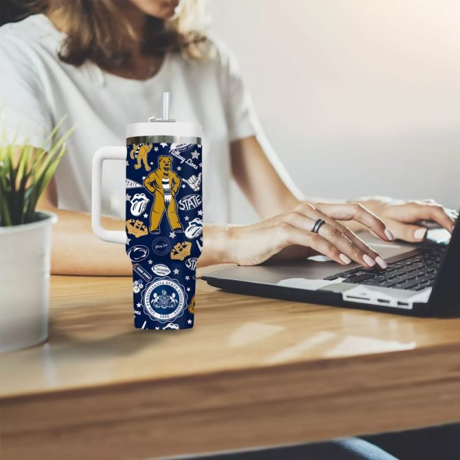 Penn State Nittany Lions Ncaa Custom Stanley Quencher 40Oz Stainless Steel Tumbler With Handle - Image 3