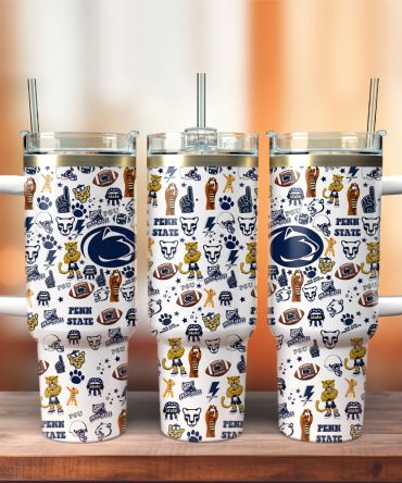 Penn State Nittany Lions Ncaa Sports Custom Stanley Quencher 40Oz Stainless Steel Tumbler With Handle