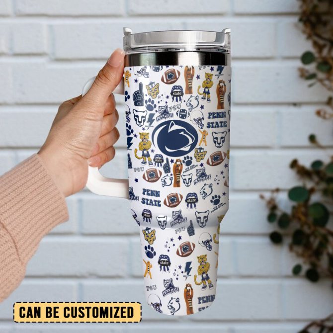 Penn State Nittany Lions Ncaa Sports Custom Stanley Quencher 40Oz Stainless Steel Tumbler With Handle - Image 3