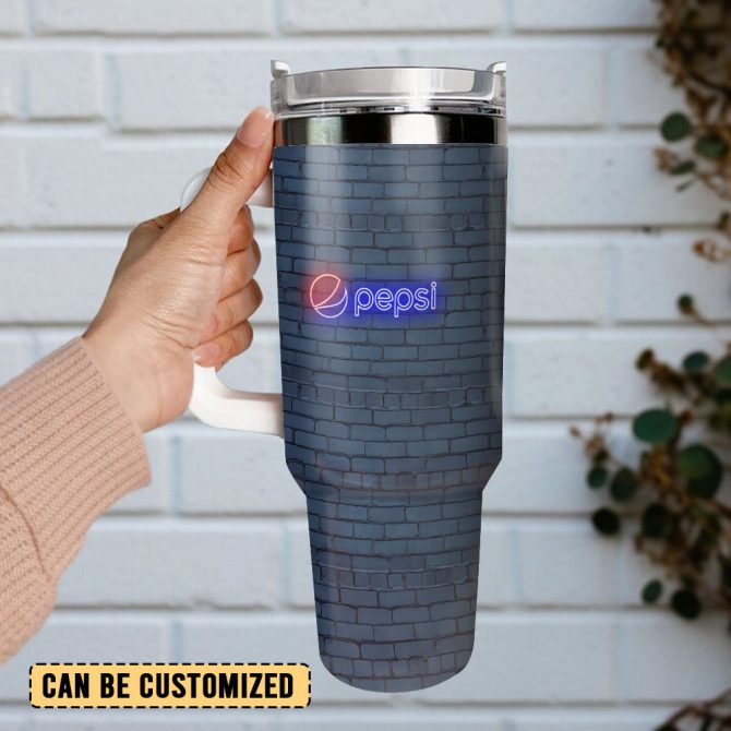 Pepsi Drinks Custom Stanley Quencher 40Oz Stainless Steel Tumbler With Handle - Image 3