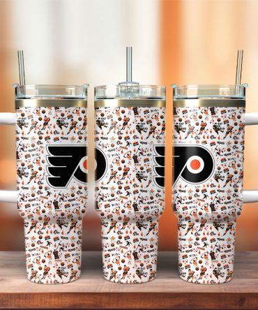 Philadelphia Flyers Nhl Custom Stanley Quencher 40Oz Stainless Steel Tumbler With Handle