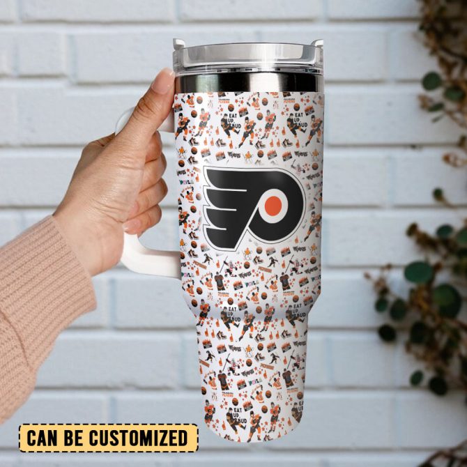 Philadelphia Flyers Nhl Custom Stanley Quencher 40Oz Stainless Steel Tumbler With Handle - Image 3