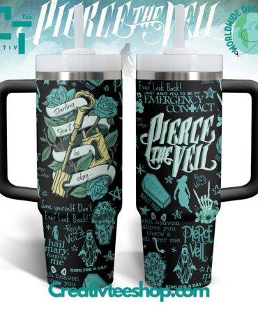 Pierce The Veil Music Custom Stanley Quencher 40Oz Stainless Steel Tumbler With Handle