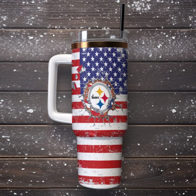 Pittsburgh Steelers Nfl Sports Custom Stanley Quencher 40Oz Stainless Steel Tumbler With Handle - Image 2
