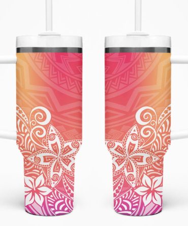 Plumeria Flowers Custom Stanley Quencher 40Oz Stainless Steel Tumbler