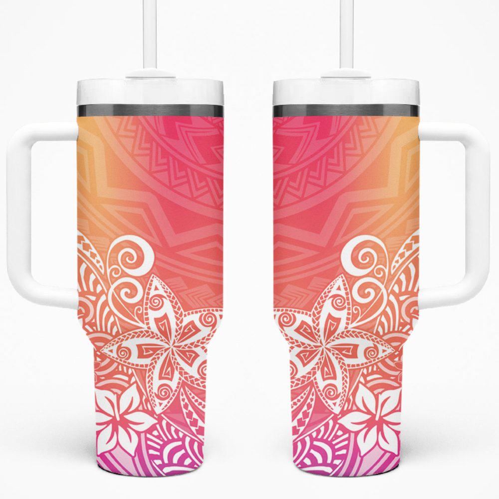 Plumeria Flowers Custom Stanley Quencher 40Oz Stainless Steel Tumbler
