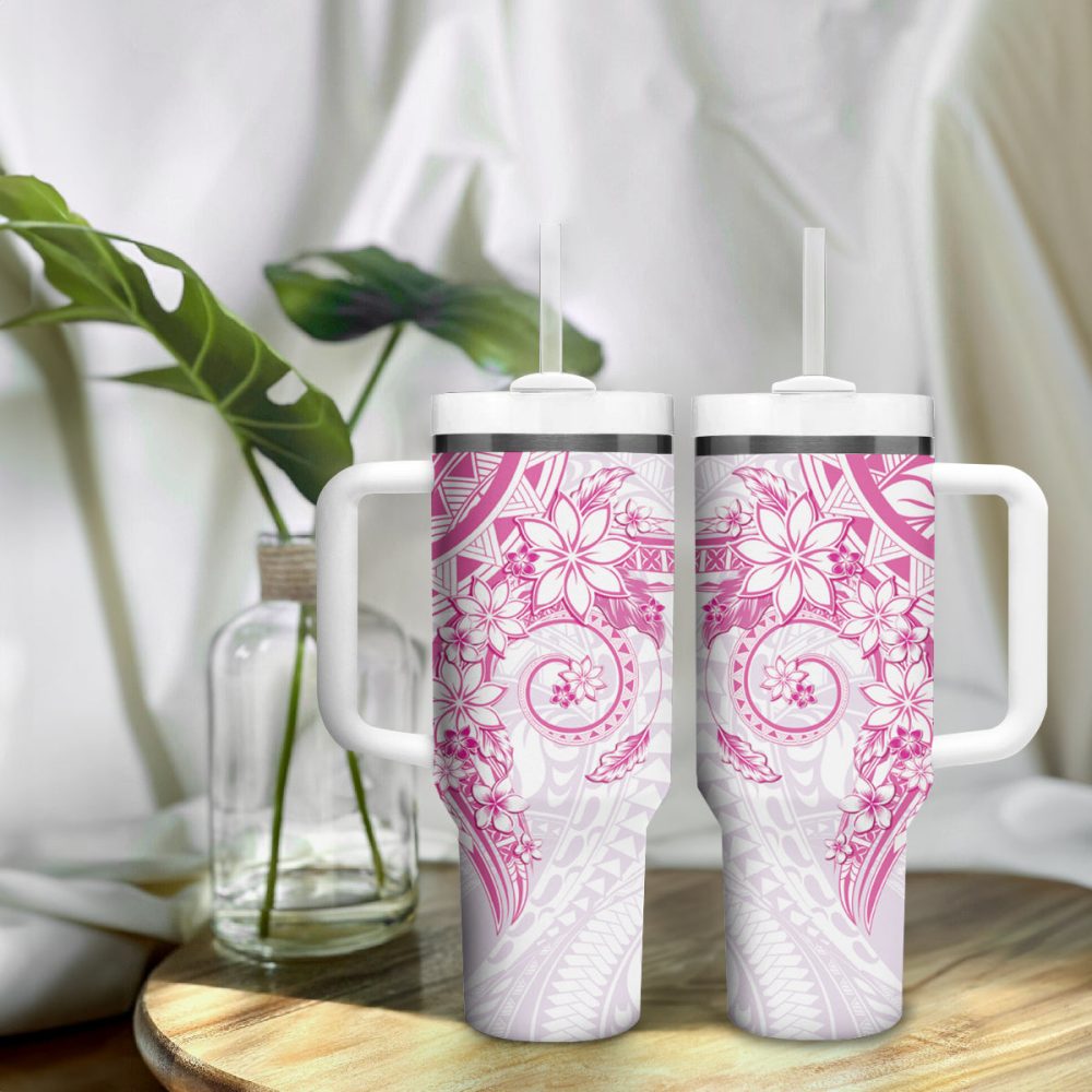 Plumeria Flowers Custom Stanley Quencher 40Oz Stainless Steel Tumbler - Image 10