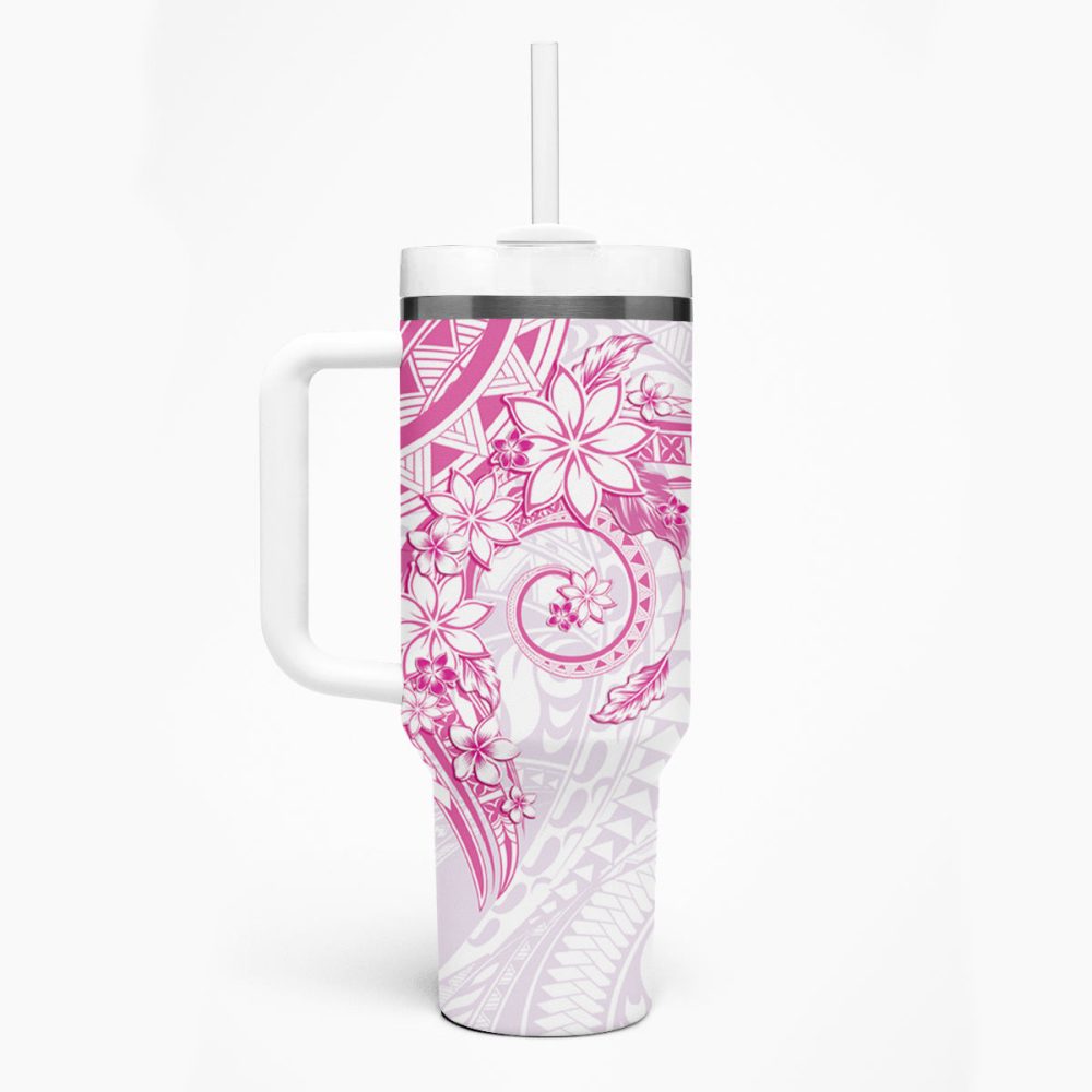 Plumeria Flowers Custom Stanley Quencher 40Oz Stainless Steel Tumbler - Image 2