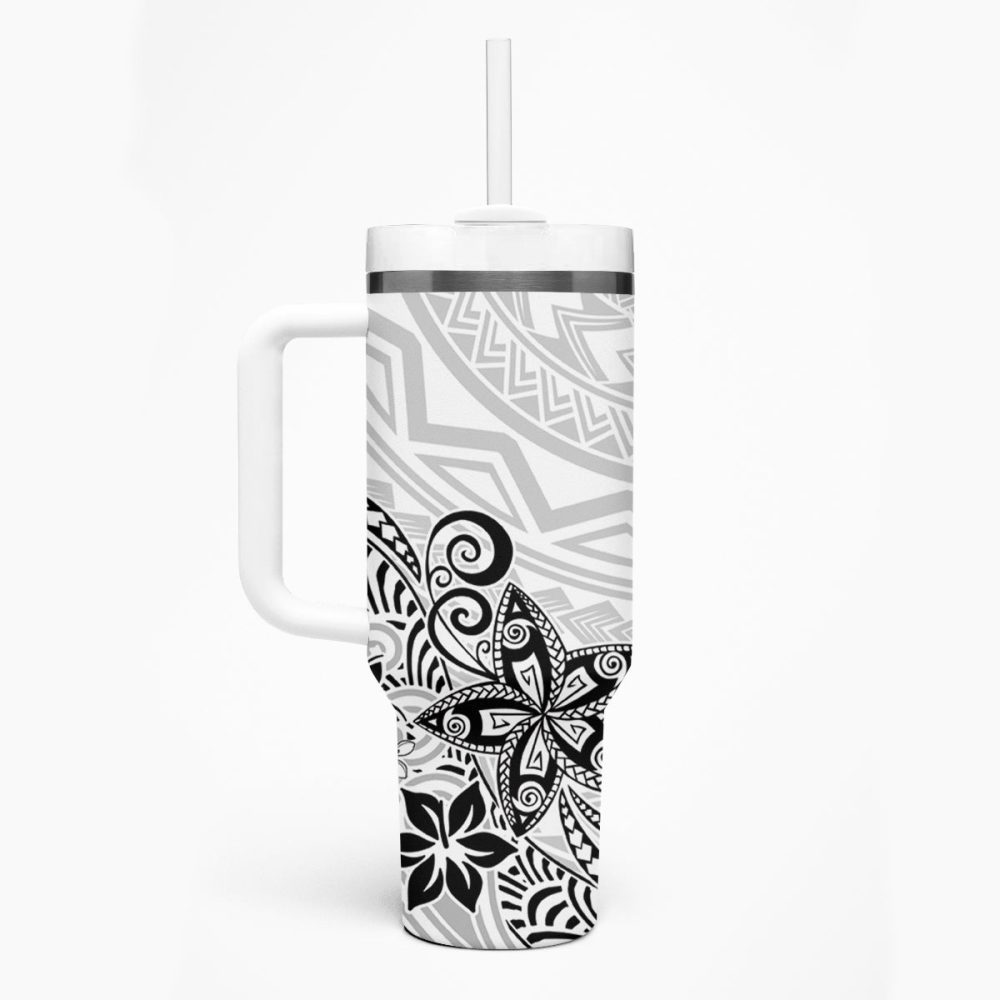 Plumeria Flowers Custom Stanley Quencher 40Oz Stainless Steel Tumbler - Image 2