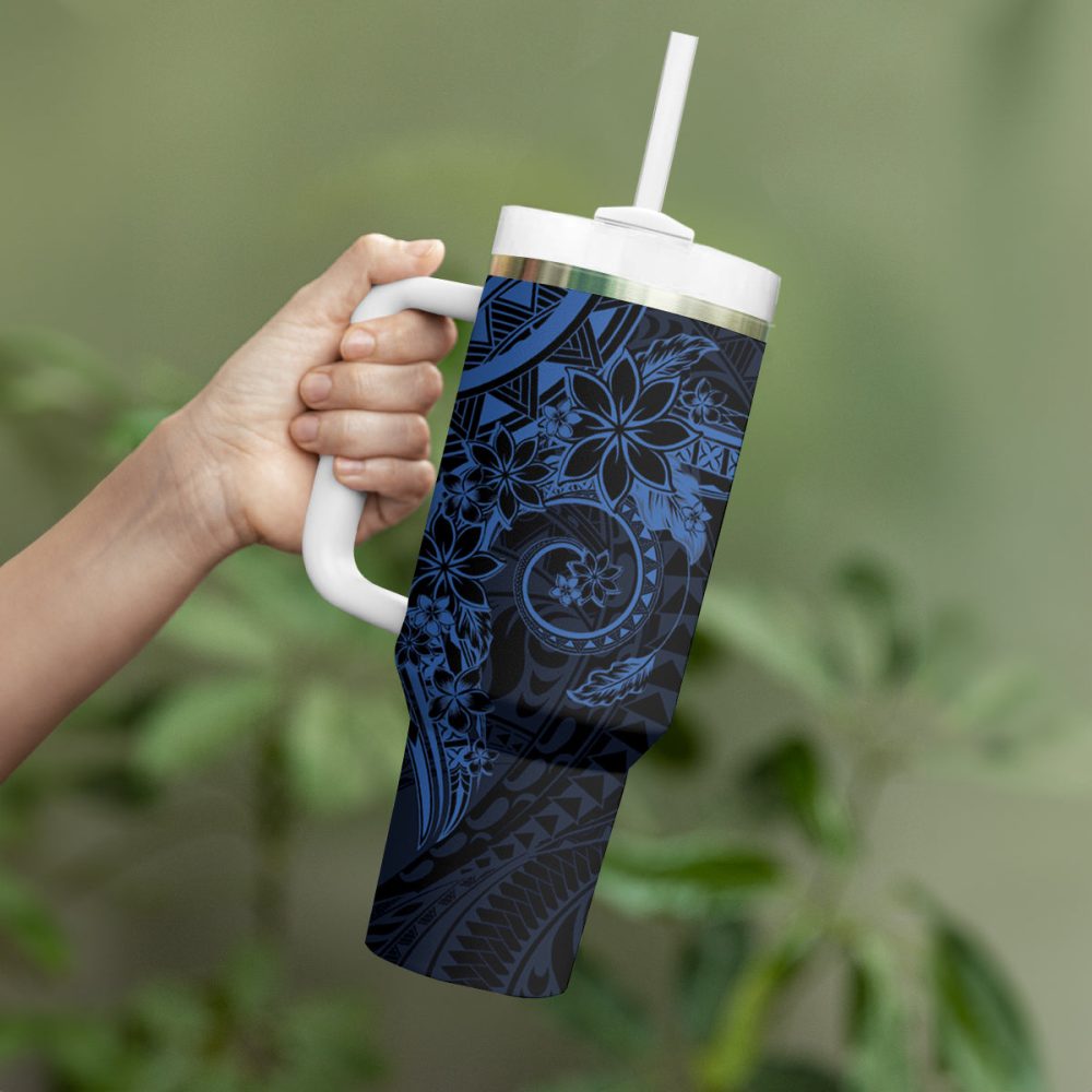 Plumeria Flowers Custom Stanley Quencher 40Oz Stainless Steel Tumbler - Image 4