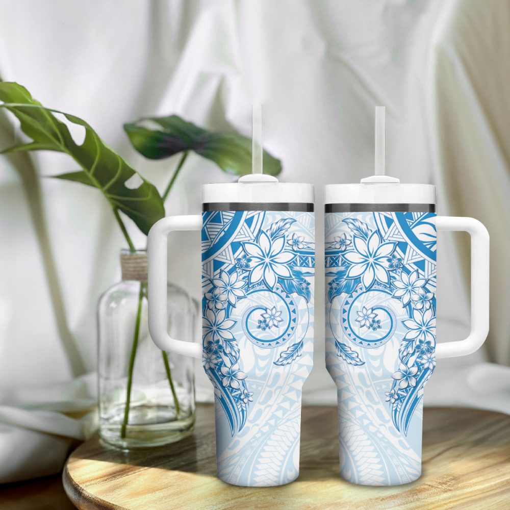 Plumeria Flowers Custom Stanley Quencher 40Oz Stainless Steel Tumbler - Image 10