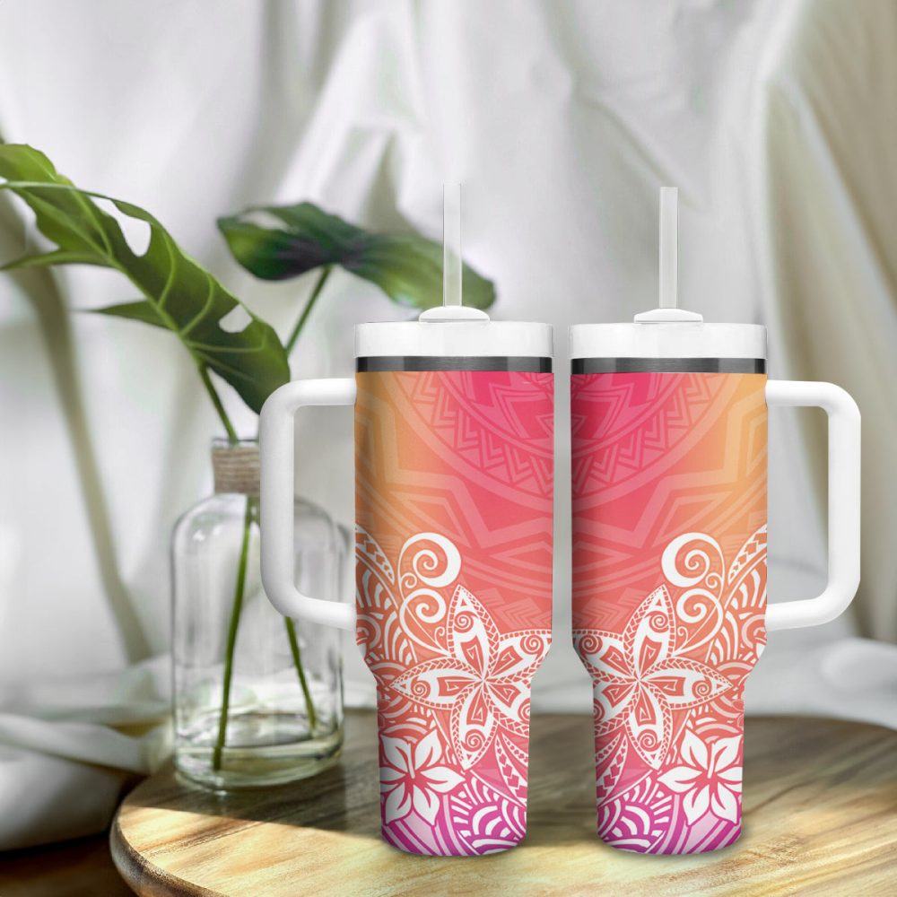 Plumeria Flowers Custom Stanley Quencher 40Oz Stainless Steel Tumbler - Image 10
