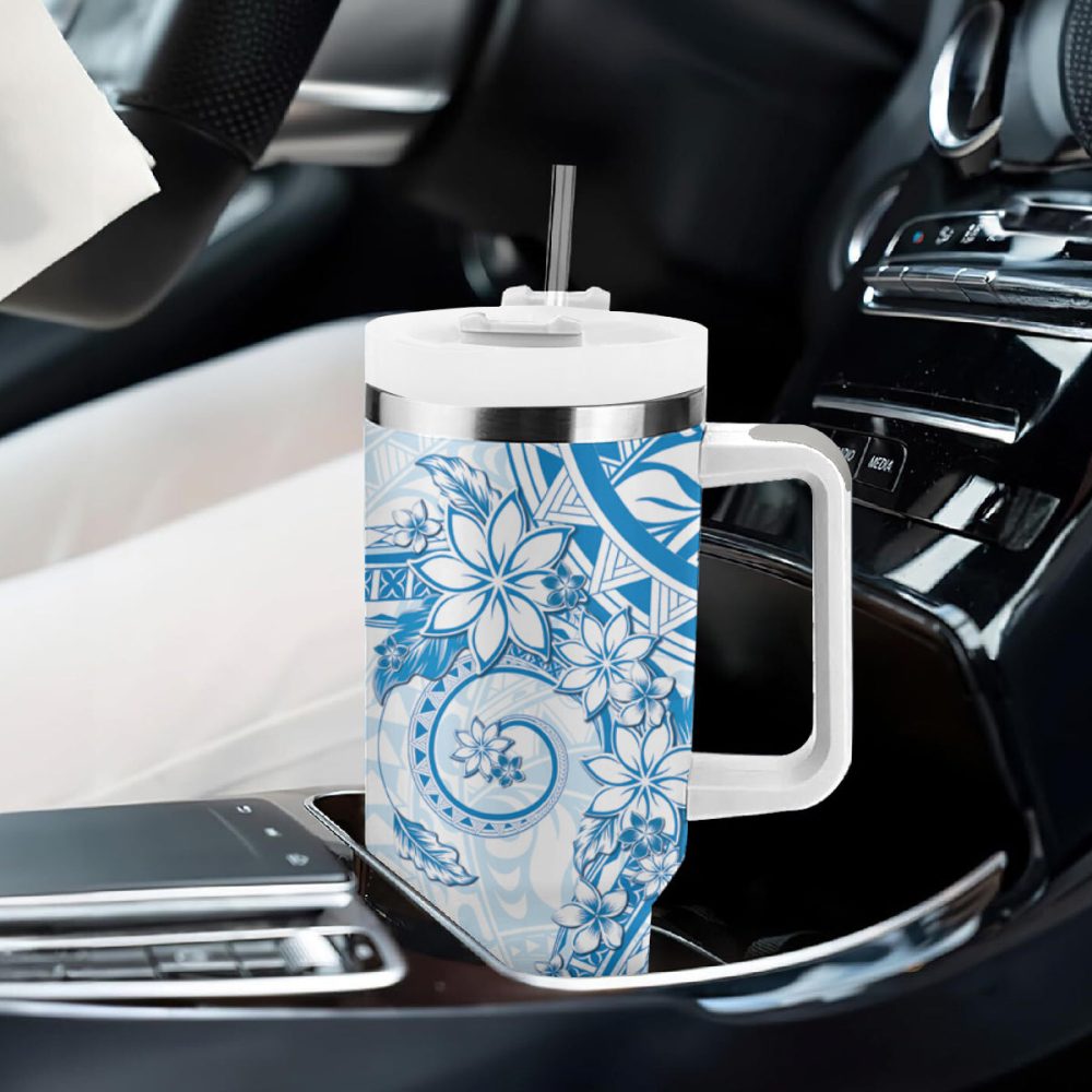 Plumeria Flowers Custom Stanley Quencher 40Oz Stainless Steel Tumbler - Image 9
