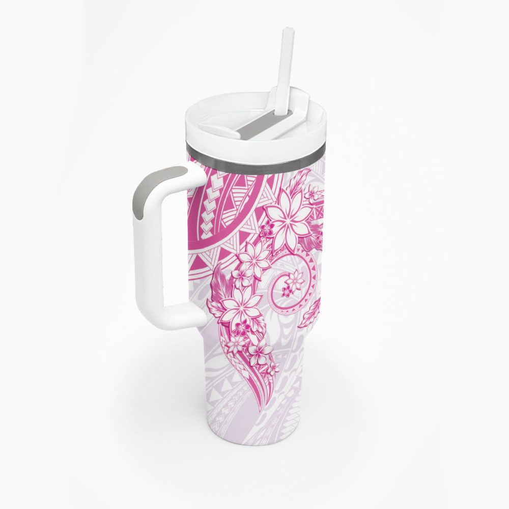 Plumeria Flowers Custom Stanley Quencher 40Oz Stainless Steel Tumbler - Image 3