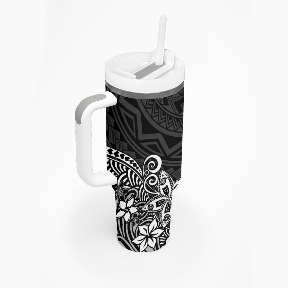 Plumeria Flowers Custom Stanley Quencher 40Oz Stainless Steel Tumbler - Image 3
