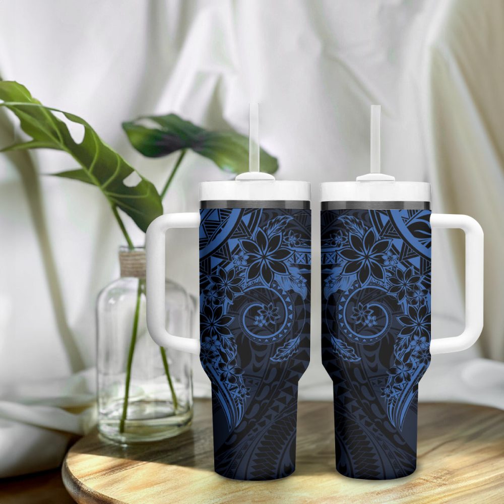 Plumeria Flowers Custom Stanley Quencher 40Oz Stainless Steel Tumbler - Image 10