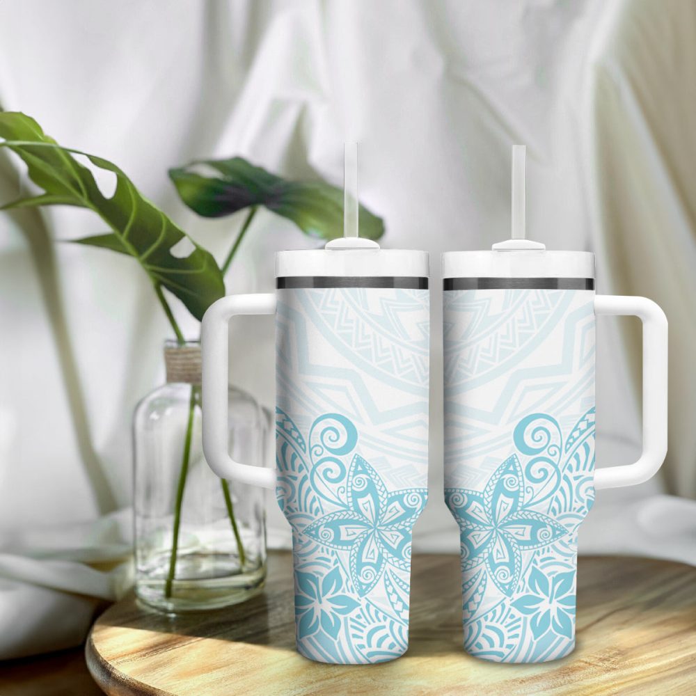 Plumeria Flowers Custom Stanley Quencher 40Oz Stainless Steel Tumbler - Image 10