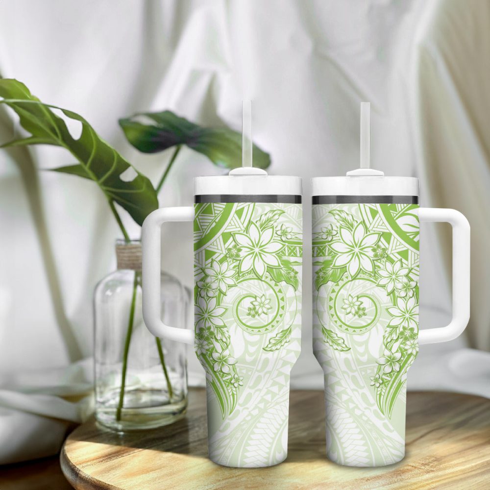 Plumeria Flowers Custom Stanley Quencher 40Oz Stainless Steel Tumbler - Image 10