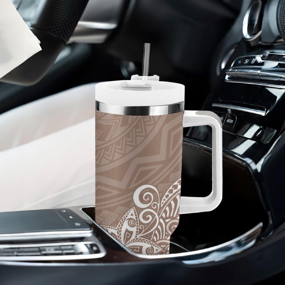 Plumeria Flowers Custom Stanley Quencher 40Oz Stainless Steel Tumbler - Image 9