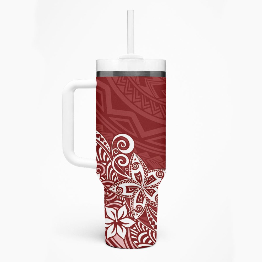 Plumeria Flowers Custom Stanley Quencher 40Oz Stainless Steel Tumbler - Image 2