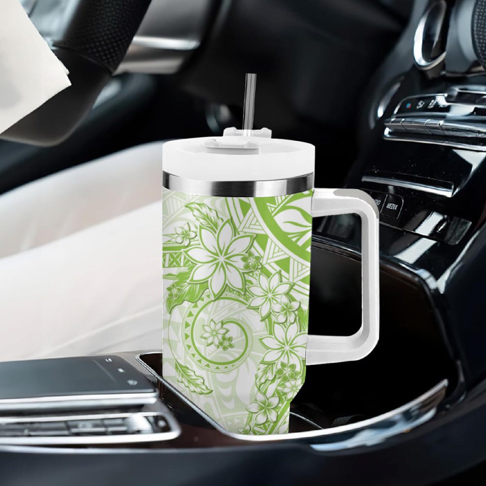 Plumeria Flowers Custom Stanley Quencher 40Oz Stainless Steel Tumbler - Image 9