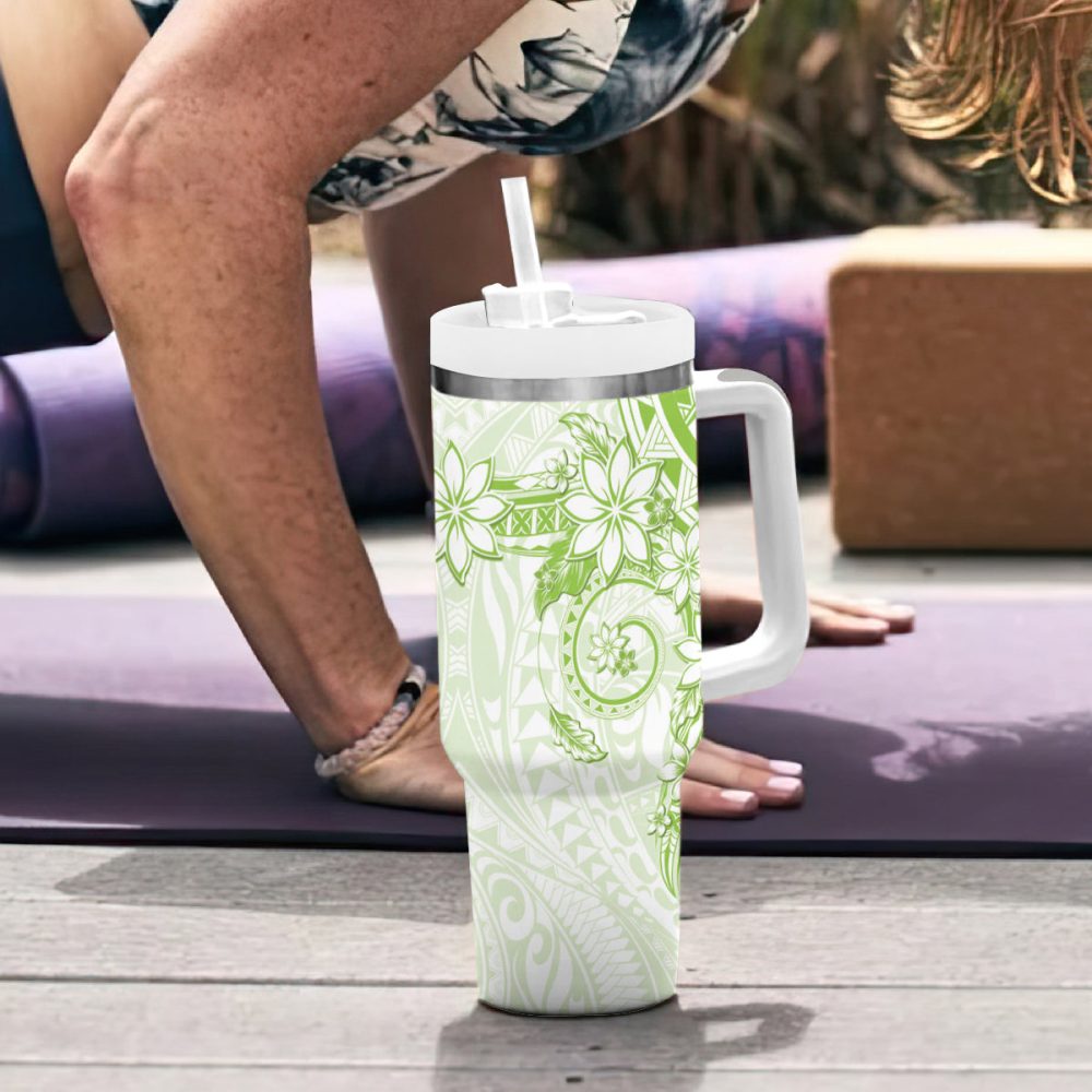 Plumeria Flowers Custom Stanley Quencher 40Oz Stainless Steel Tumbler - Image 7