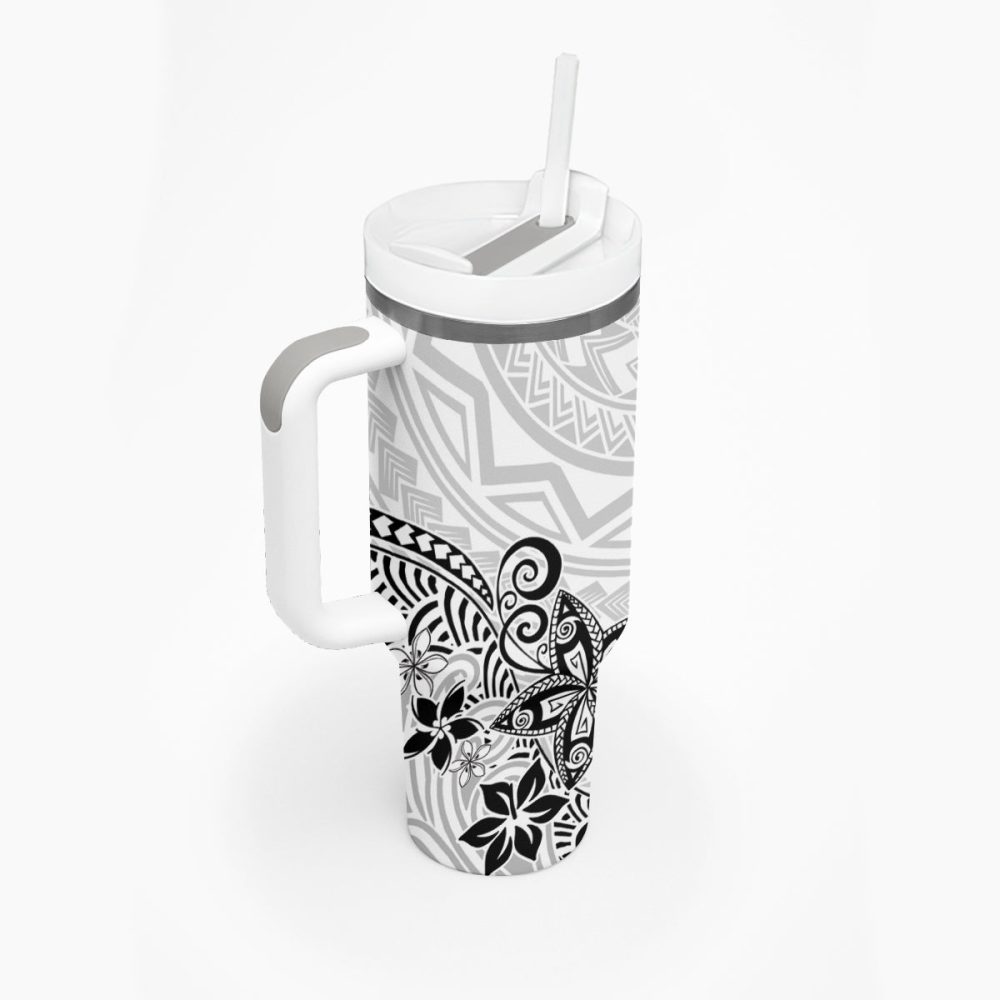 Plumeria Flowers Custom Stanley Quencher 40Oz Stainless Steel Tumbler - Image 3