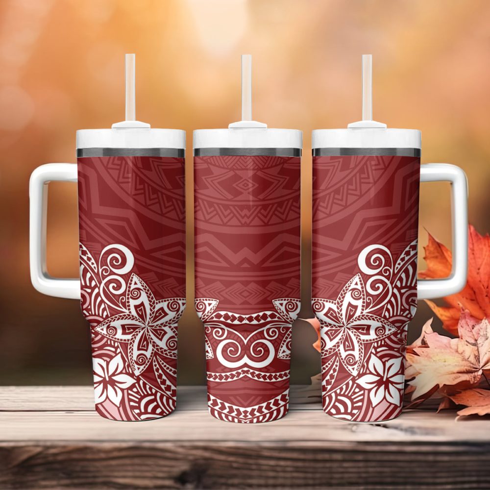 Plumeria Flowers Custom Stanley Quencher 40Oz Stainless Steel Tumbler - Image 5