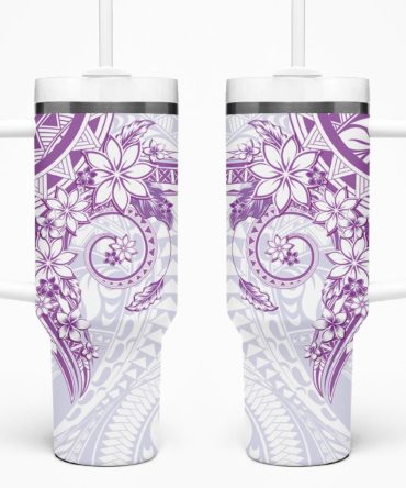 Plumeria Flowers Custom Stanley Quencher 40Oz Stainless Steel Tumbler