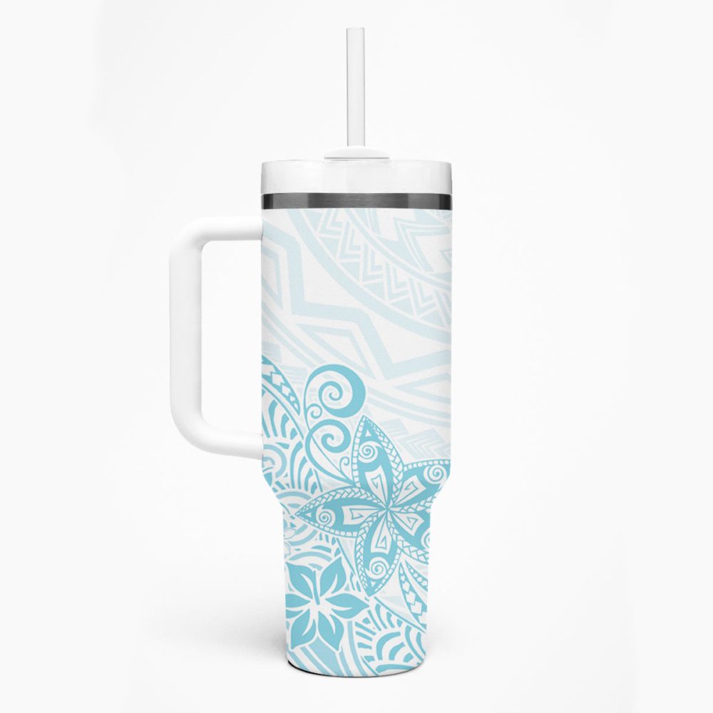 Plumeria Flowers Custom Stanley Quencher 40Oz Stainless Steel Tumbler - Image 2