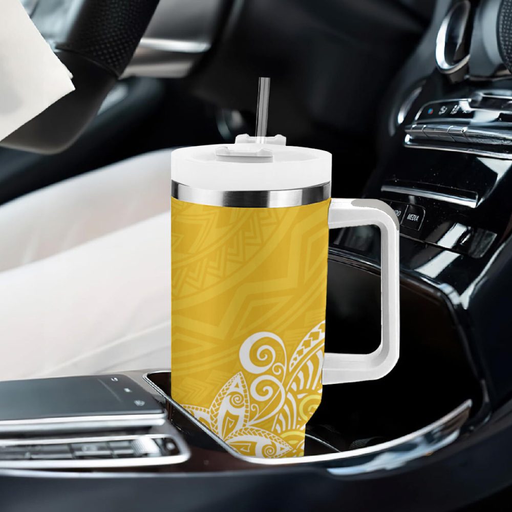 Plumeria Flowers Custom Stanley Quencher 40Oz Stainless Steel Tumbler - Image 9