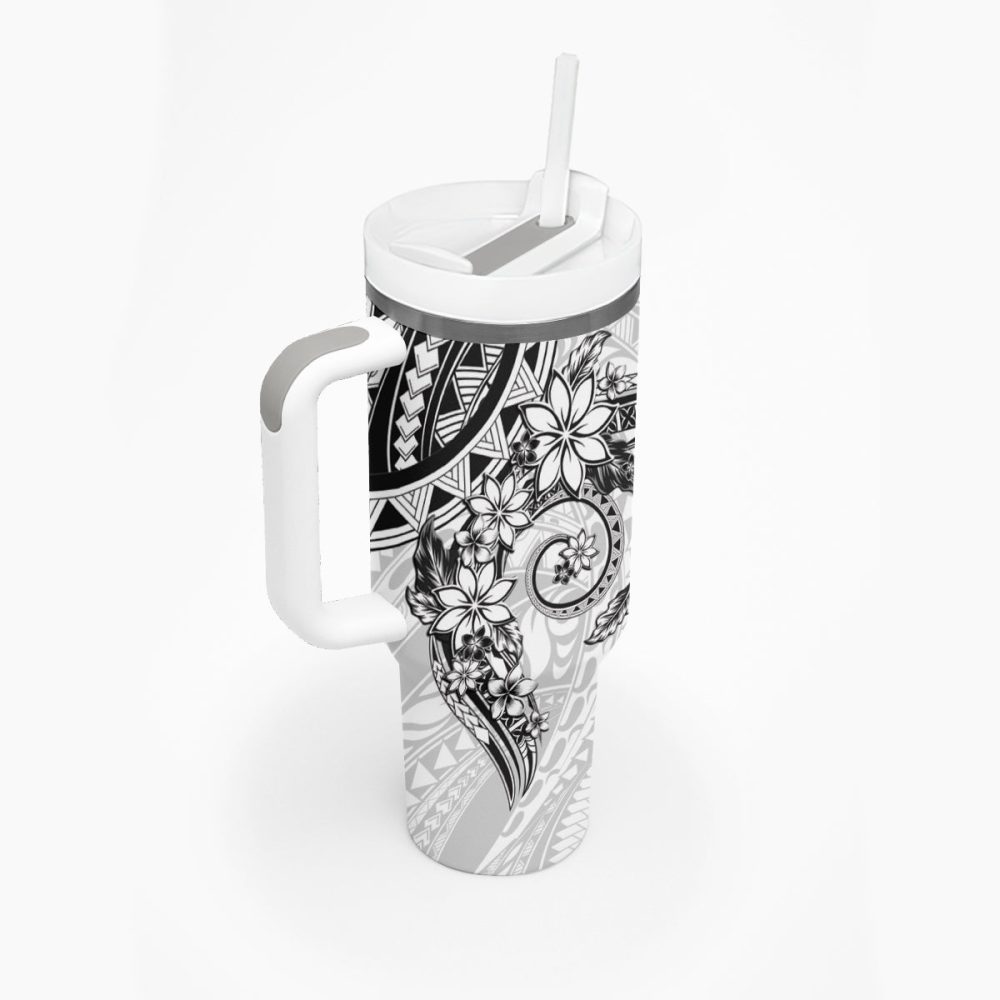 Plumeria Flowers Custom Stanley Quencher 40Oz Stainless Steel Tumbler - Image 3