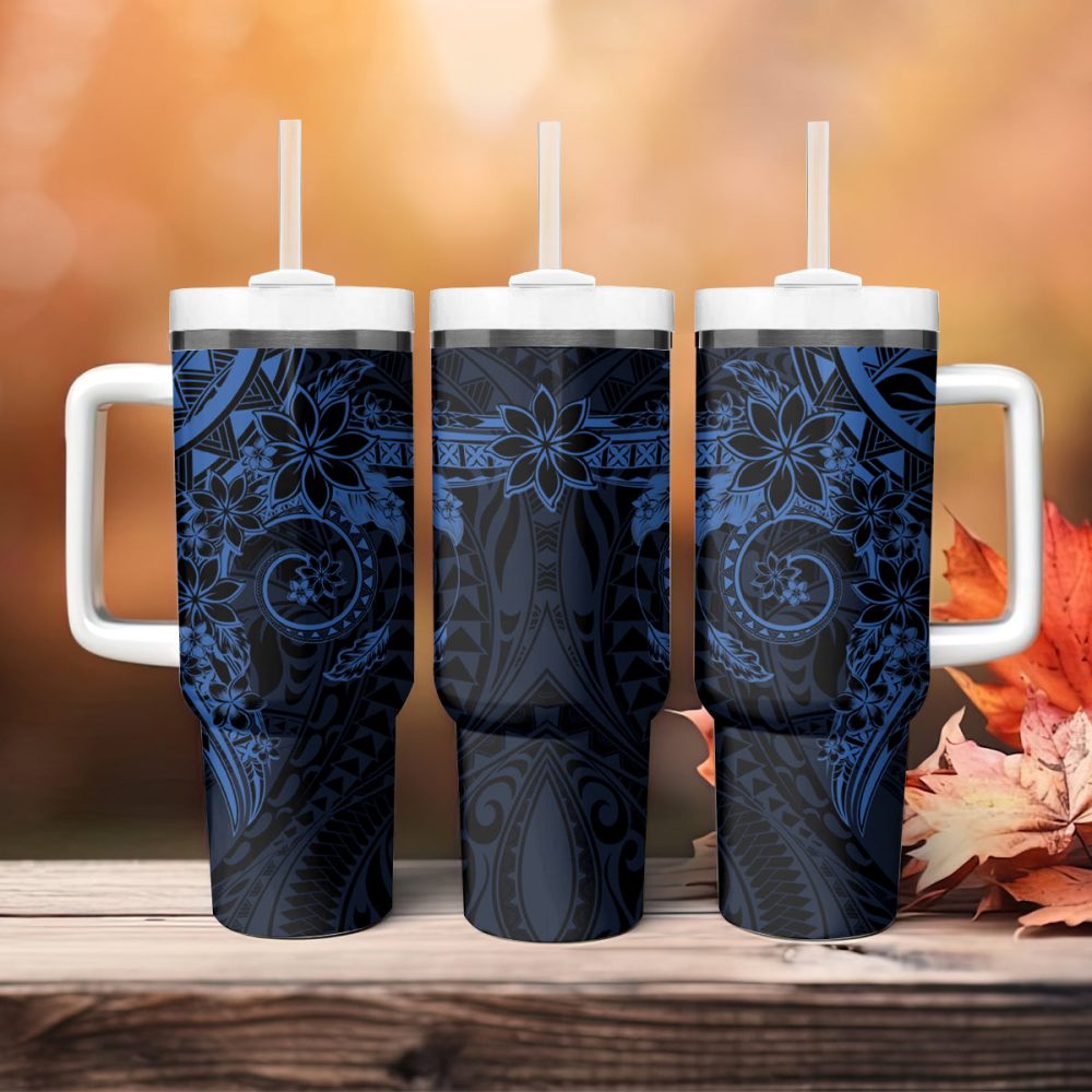 Plumeria Flowers Custom Stanley Quencher 40Oz Stainless Steel Tumbler - Image 5