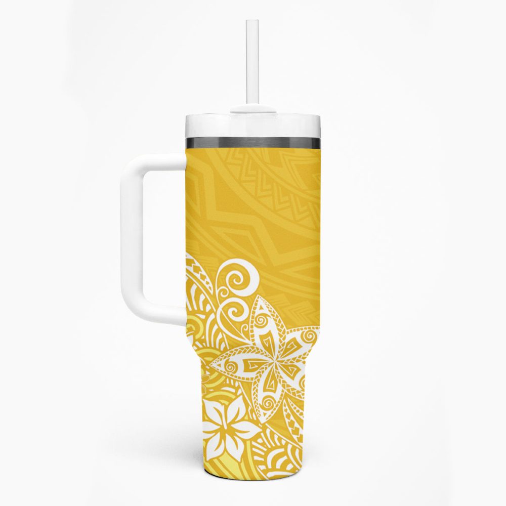 Plumeria Flowers Custom Stanley Quencher 40Oz Stainless Steel Tumbler - Image 2