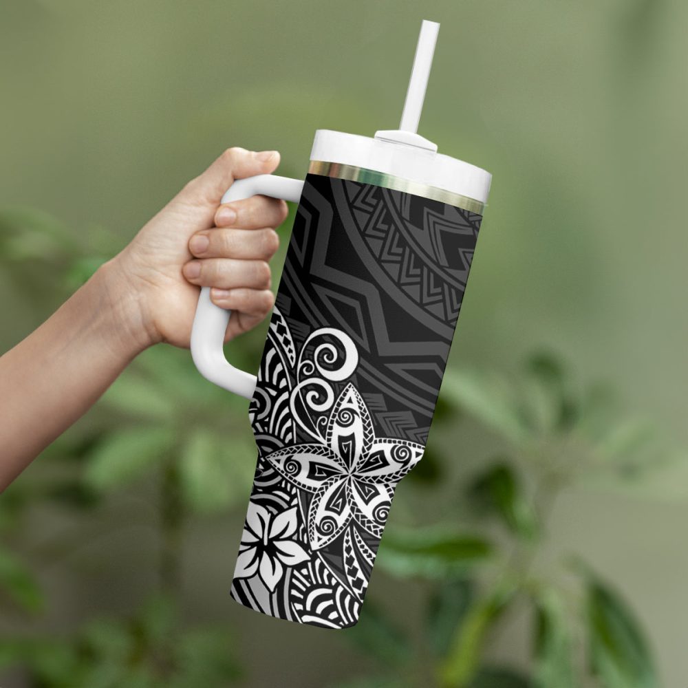 Plumeria Flowers Custom Stanley Quencher 40Oz Stainless Steel Tumbler - Image 4