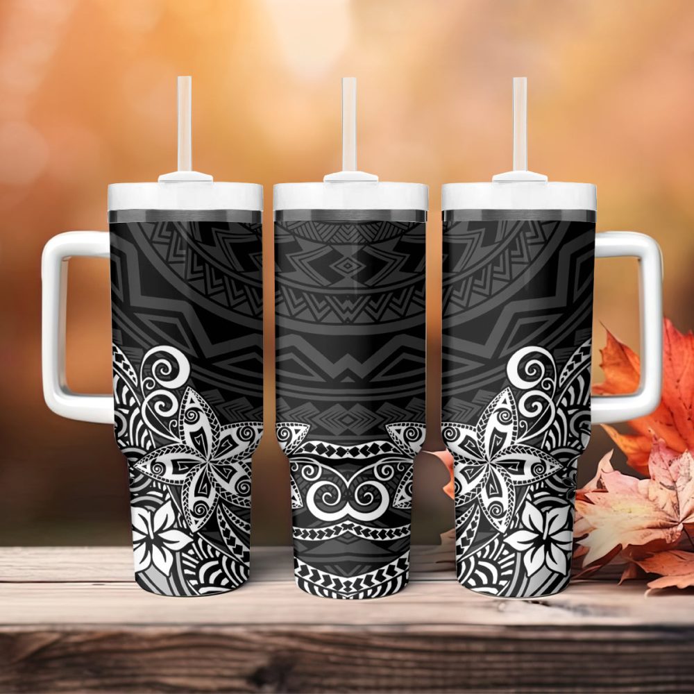 Plumeria Flowers Custom Stanley Quencher 40Oz Stainless Steel Tumbler - Image 5